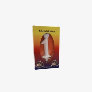 Fehér számgyertya 1 (7,5 cm)