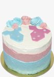 babavaro torta gender reveal diszitessel