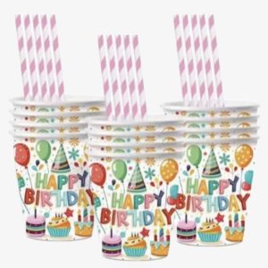 Papírpohár Happy birthday (10 db)