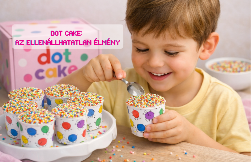 Máááz dot cake poharas torta szórással