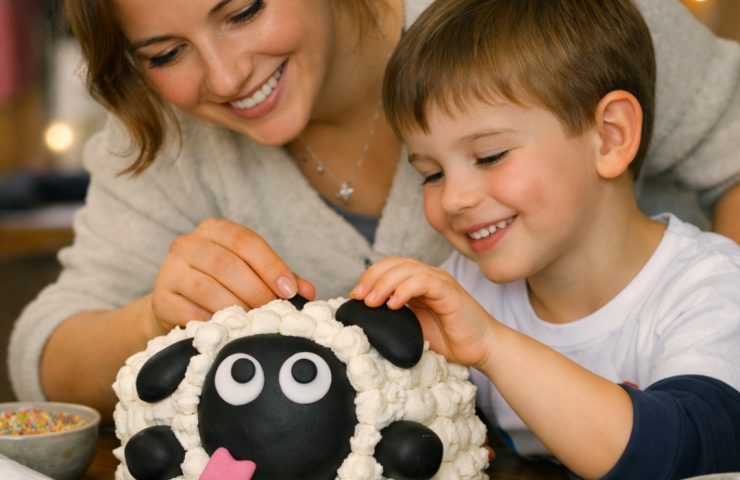 Gyerek és anyuka közös DIY szülinapi tortával